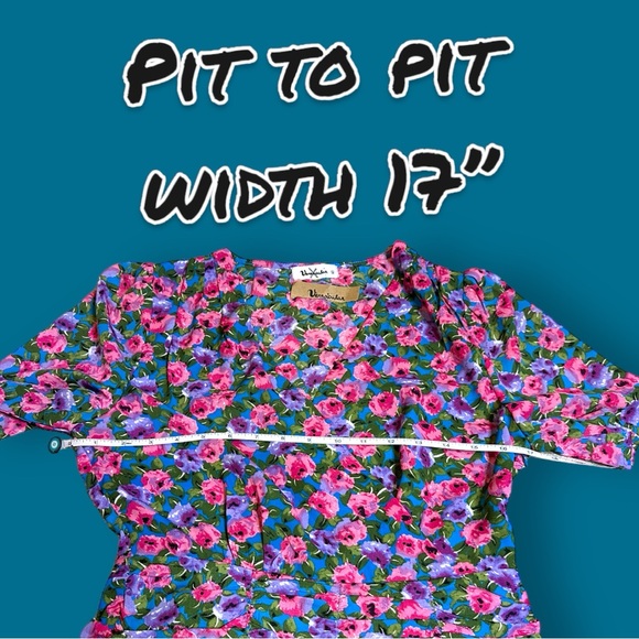 NWT Vernacular Cross Front Ruched Dress in Multicolored Floral Print. Size Small - Picture 8 of 14